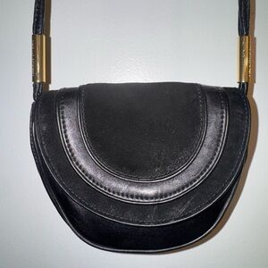 Vintage Mini DVF Crossbody Bag with Gold Accents